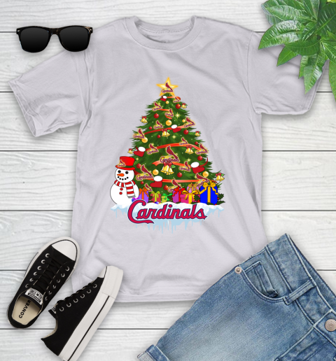St.Louis Cardinals Merry Christmas MLB Baseball Sports Youth T-Shirt 4