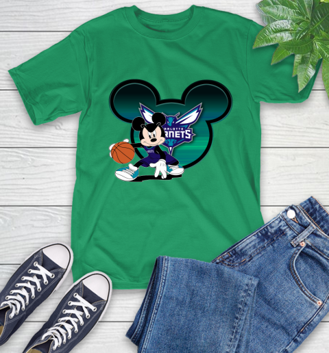 NBA Charlotte Hornets Mickey Mouse Disney Basketball T-Shirt 7