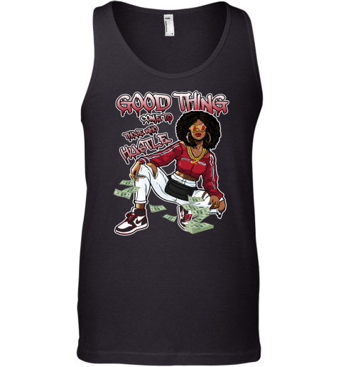 Jordan 1 Bloodline Matching Sneaker Tshirt For Woman For Girl Good Things Come To Those Who Hustle Black Jordan Shirt