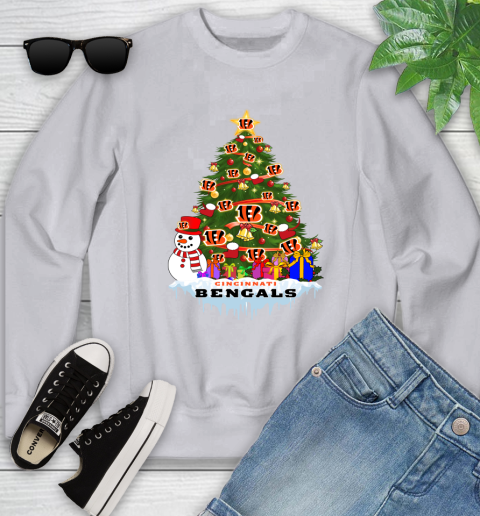 Cincinnati Bengals Merry Christmas NFL Football Sports Youth Sweatshirt 4