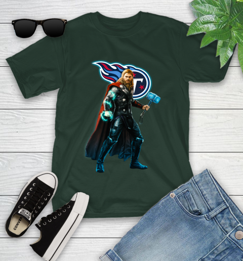 NFL Thor Avengers Endgame Football Tennessee Titans Youth T-Shirt 5