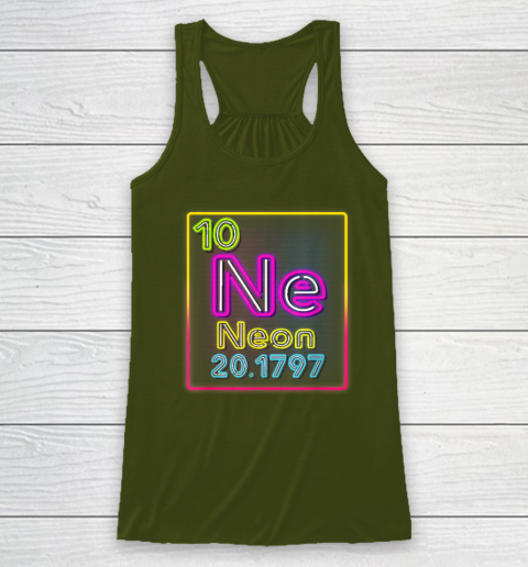 Neon Element Of The Chemistry Periodic Table For Scientists Racerback Tank 2