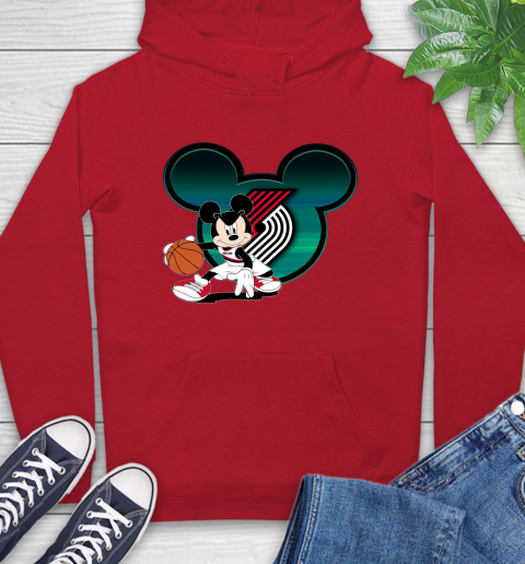 NBA Portland Trail Blazers Mickey Mouse Disney Basketball Hoodie 10