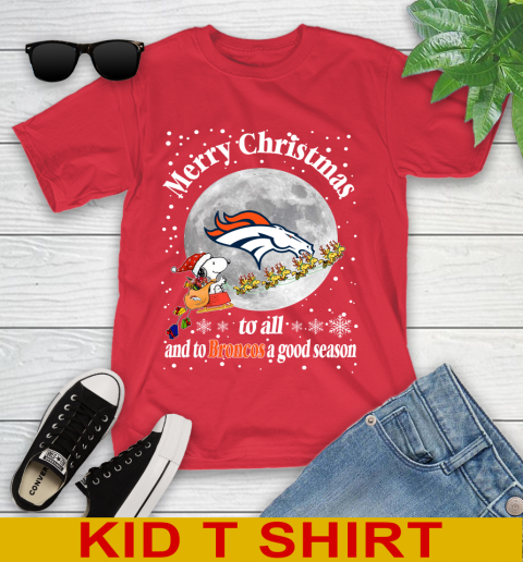 Denver Broncos Merry Christmas To All And To Broncos A Good Season NFL Football Sports Youth T-Shirt 11