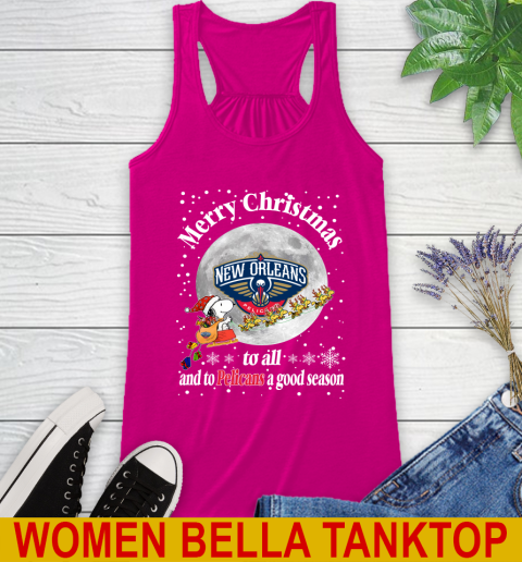 New Orleans Pelicans Merry Christmas To All And To Pelicans A Good Season NBA Basketball Sports Racerback Tank 6