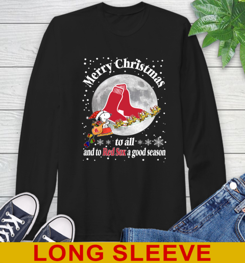 Boston Red Sox Merry Christmas To All And To Red Sox A Good Season MLB Baseball Sports Long Sleeve T-Shirt