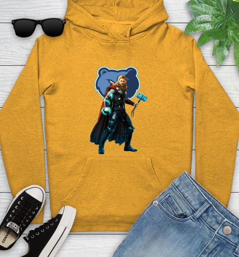 NBA Thor Avengers Endgame Basketball Memphis Grizzlies Youth Hoodie 3
