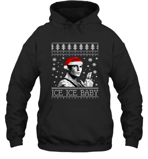 VANILLA ICE ICE ICE BABY UGLY CHRISTMAS SWEATER Hooded