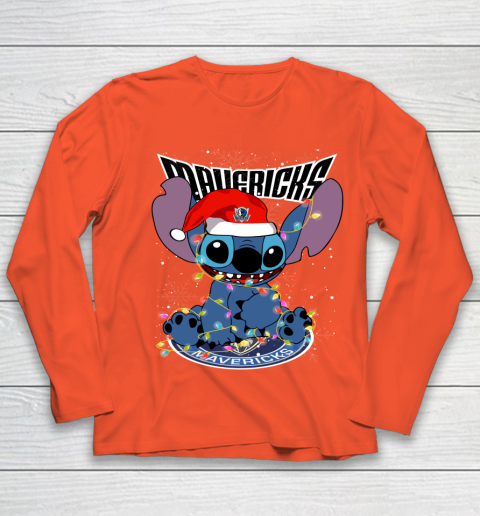 Dallas Mavericks NBA noel stitch Basketball Christmas Youth Long Sleeve 2