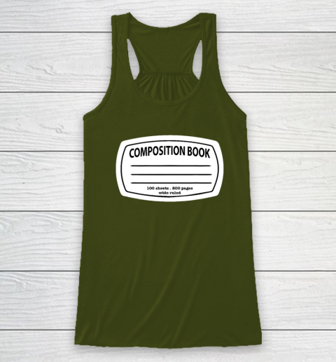 Composition Notebook Costume  Matching Group Halloween Racerback Tank 2