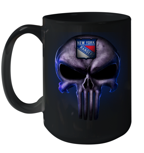 New York Rangers NHL Hockey Punisher Skull Sports Ceramic Mug 15oz