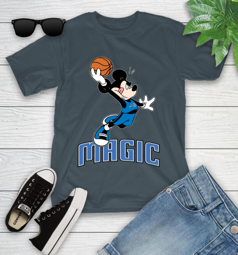 NBA Basketball Orlando Magic Cheerful Mickey Mouse Shirt Youth T-Shirt 8
