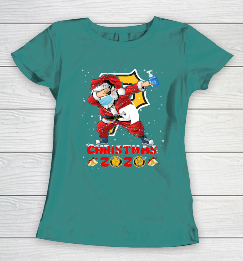 Pittsburgh Pirates Funny Santa Claus Dabbing Christmas 2020 MLB Women's T-Shirt 10
