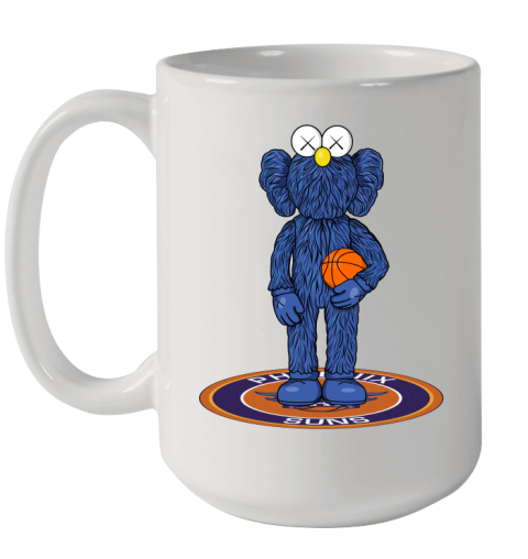 NBA Basketball Phoenix Suns Kaws Bff Blue Figure Shirt Ceramic Mug 15oz