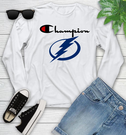 NHL Hockey Tampa Bay Lightning Champion Shirt Youth Long Sleeve