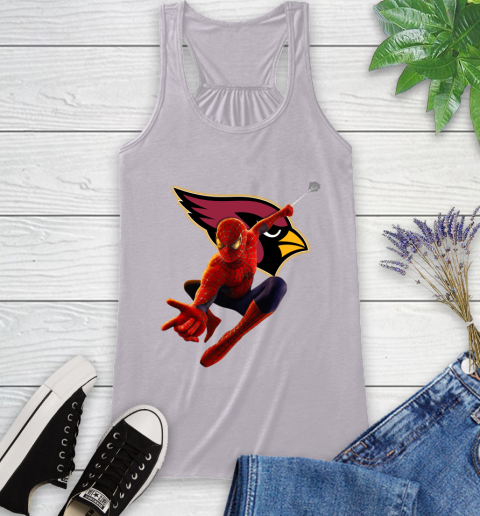 NFL Spider Man Avengers Endgame Football Arizona Cardinals Racerback Tank 5