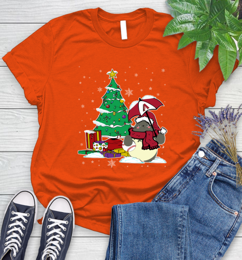Arizona Diamondbacks MLB Baseball Cute Tonari No Totoro Christmas Sports Women's T-Shirt 3