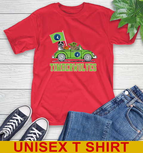 NBA Basketball Minnesota Timberwolves Darth Vader Baby Yoda Driving Star Wars Shirt T-Shirt 10
