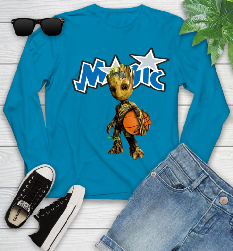 Orlando Magic NBA Basketball Groot Marvel Guardians Of The Galaxy Youth Long Sleeve 7
