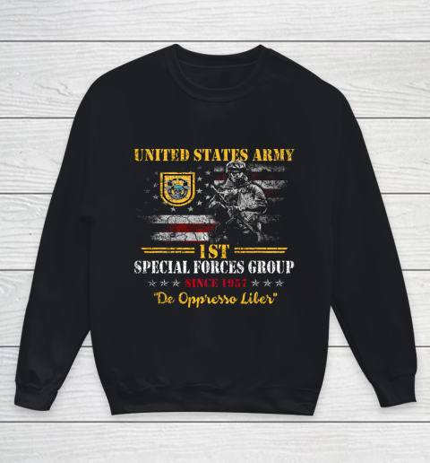 Veteran Shirt 1st Special Forces Group Veteran 1st SFG Shirt 4th of July Youth Sweatshirt