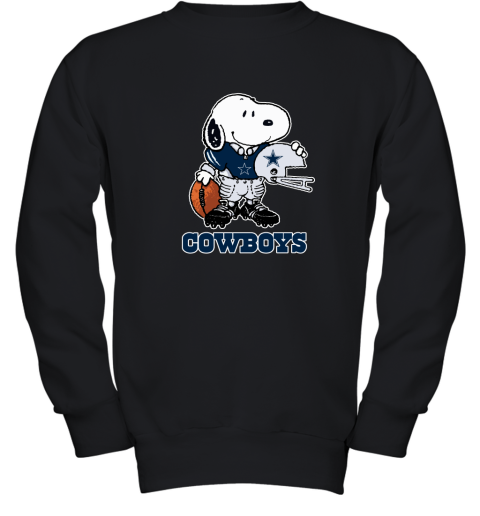 Snoopy A Strong And Proud Dallas Cowboys Player NFL Youth Sweatshirt
