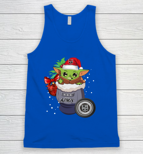 Los Angeles Kings Christmas Baby Yoda Star Wars Funny Happy NHL Tank Top 5
