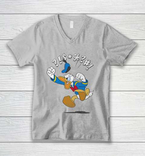 Disney Mickey And Friends Donald Angry Jump V-Neck T-Shirt 3