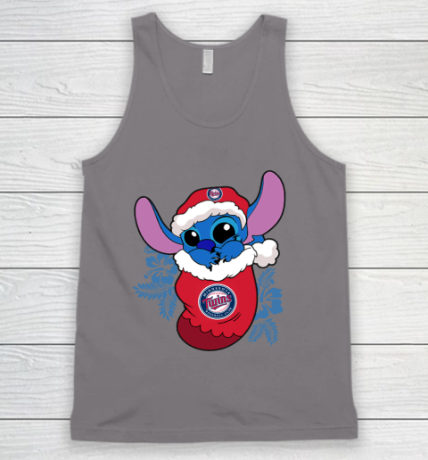 Minnesota Twins Christmas Stitch In The Sock Funny Disney MLB Tank Top 7