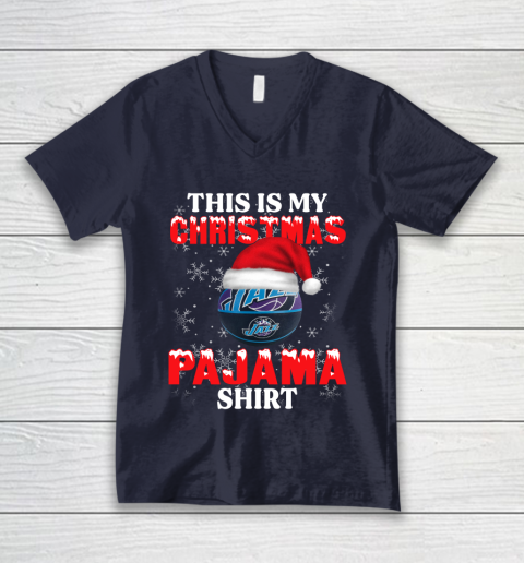 Utah Jazz This Is My Christmas Pajama Shirt NBA V-Neck T-Shirt 2