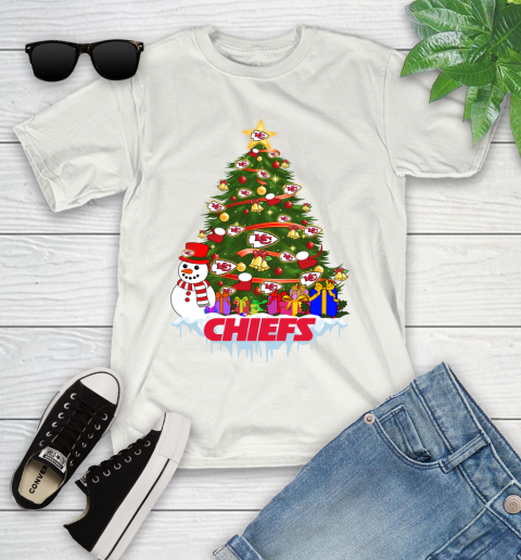 Kansas City Chiefs Merry Christmas NFL Football Sports Youth T-Shirt