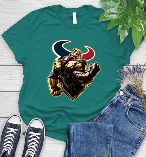 NFL Thanos Avengers Endgame Football Sports Houston Texans Women's T-Shirt 12