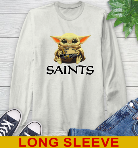 NFL Football New Orleans Saints Baby Yoda Star Wars Shirt Long Sleeve T-Shirt 12