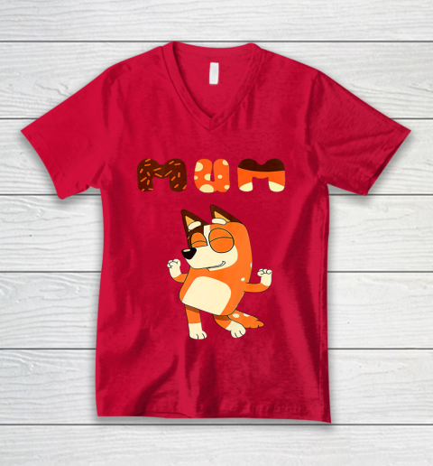 MOM Blueys mom day V-Neck T-Shirt 3