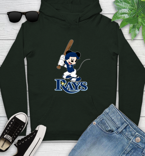 MLB Baseball Tampa Bay Rays Cheerful Mickey Mouse Shirt Youth Hoodie 12