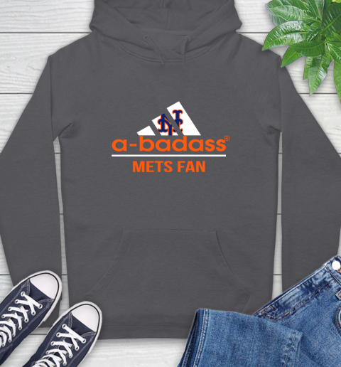 MLB A Badass New York Mets Fan Adidas Baseball Sports Hoodie 7
