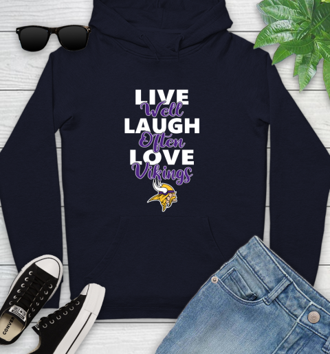 NFL Football Minnesota Vikings Live Well Laugh Often Love Shirt Youth Hoodie 4 NFL Football Minnesota Vikings Live Well Laugh Often Love Shirt Youth Hoodie - Image 4