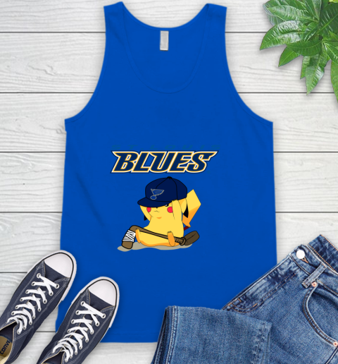 NHL Pikachu Hockey Sports St.Louis Blues Tank Top 5