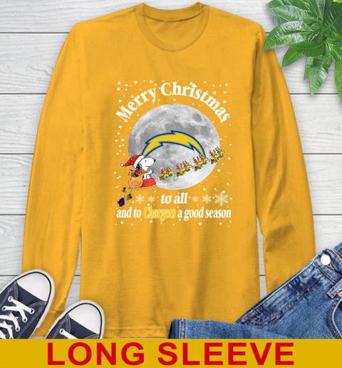 Los Angeles Chargers Merry Christmas To All And To Chargers A Good Season NFL Football Sports Long Sleeve T-Shirt 2