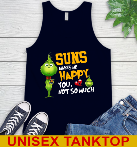 NBA Phoenix Suns Makes Me Happy You Not So Much Grinch Basketball Sports Tank Top 2