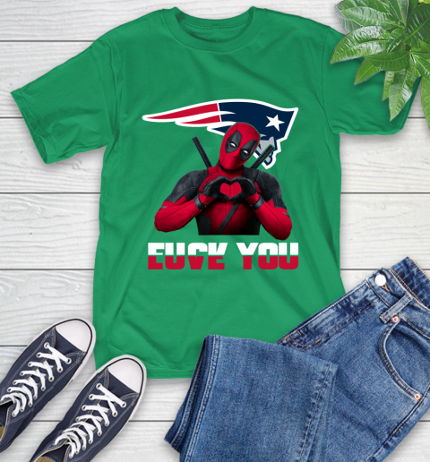 NHL New England Patriots Deadpool Love You Fuck You Football Sports T-Shirt 7