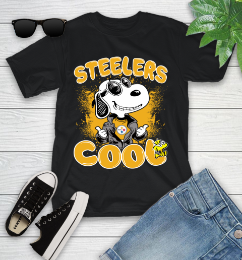 NFL Football Pittsburgh Steelers Cool Snoopy Shirt Youth T-Shirt