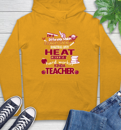 Miami Heat NBA I'm A Difference Making Student Caring Basketball Loving Kinda Teacher Hoodie 2