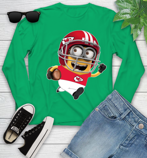 NFL Kansas City Chiefs Minions Disney Football Sports Youth Long Sleeve 6