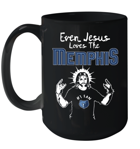 Memphis Grizzlies NBA Basketball Even Jesus Loves The Memphis Shirt Ceramic Mug 15oz