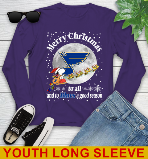 St.Louis Blues Merry Christmas To All And To Blues A Good Season NHL Hockey Sports Youth Long Sleeve 4