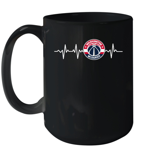 Washington Wizards NBA Basketball Heart Beat Shirt Ceramic Mug 15oz