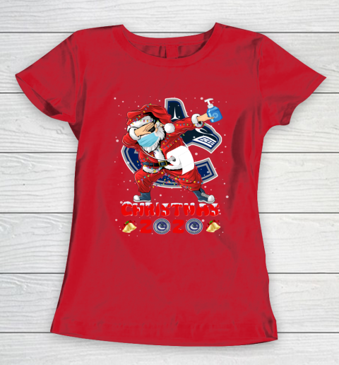 Vancouver Canucks Funny Santa Claus Dabbing Christmas 2020 NHL Women's T-Shirt 9