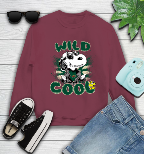 NHL Hockey Minnesota Wild Cool Snoopy Shirt Sweatshirt 5