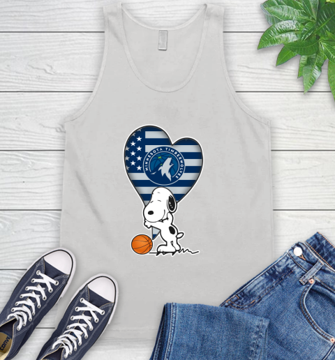 Minnesota Timberwolves NBA Basketball The Peanuts Movie Adorable Snoopy Tank Top