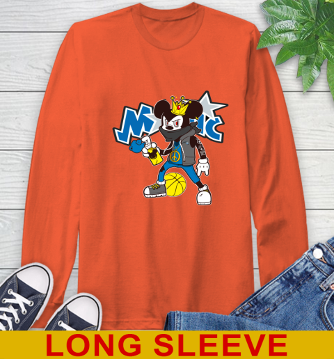 Orlando Magic NBA Basketball Mickey Peace Sign Sports Long Sleeve T-Shirt 5